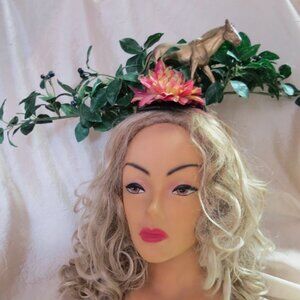 Wild Fun Kentucky Derby Headband Hat, Horse, Floral,  Equine Hat